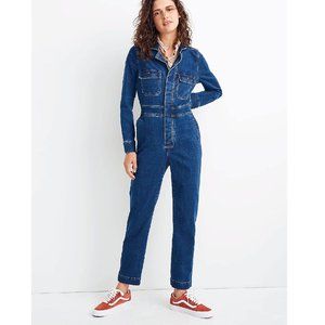 Madewell Denim Slim Coverall Jumpsuit Size 14
